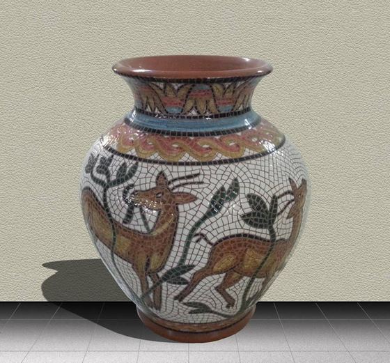 Vase with gazelles
