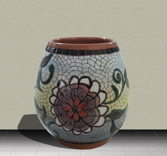 Vase with a flower medallion
